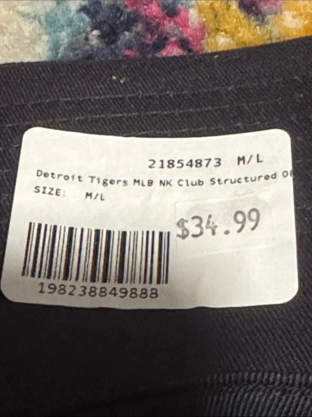 Nike Black Hat with Orange Detroit 'D' Logo